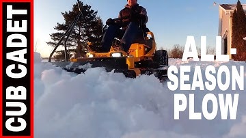 CUB CADET ULTIMA 52" ALL SEASON PLOW BLADE ATTACHMENT REVIEW!