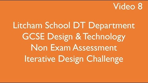 GCSE DT NEA IDC: Video Lesson 8 Design Brief