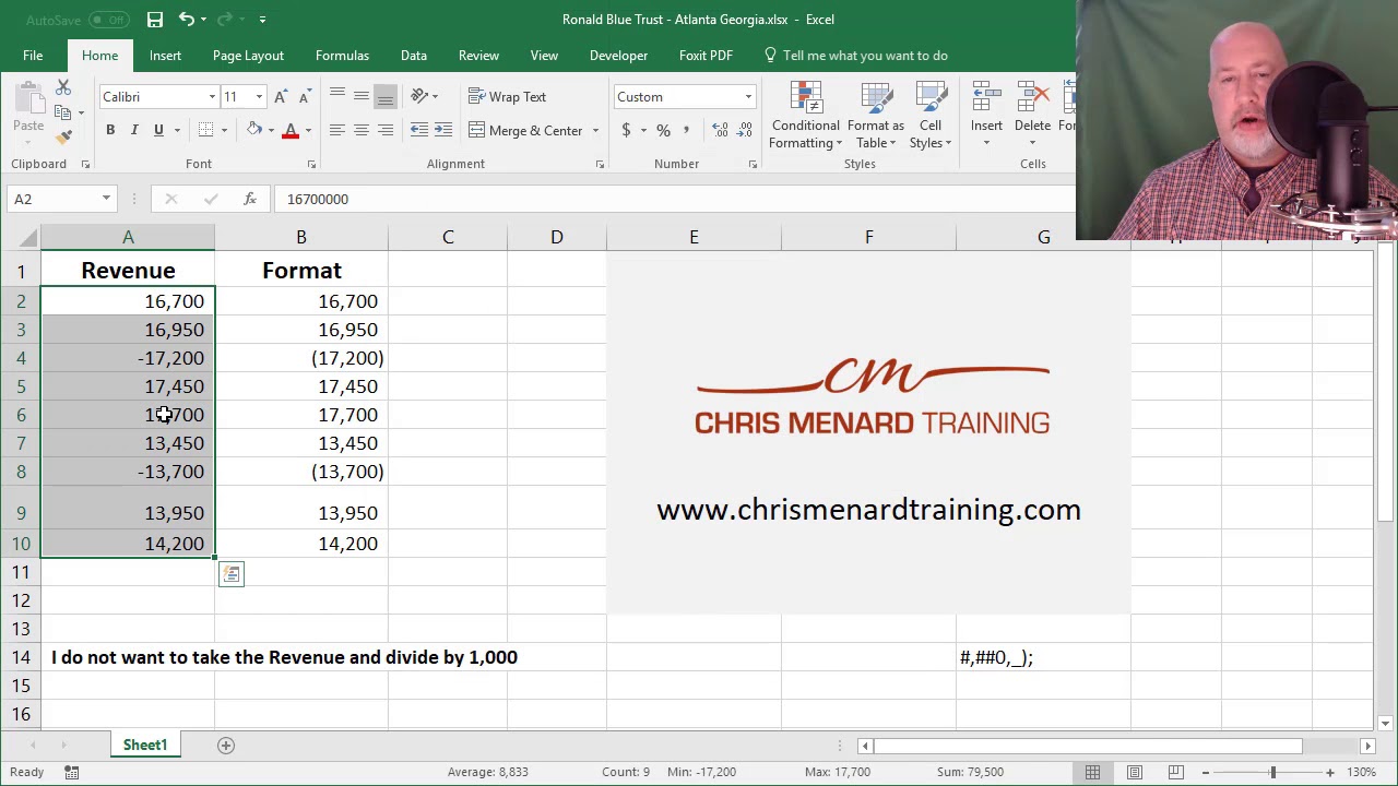 Excel Chart Number Format Millions