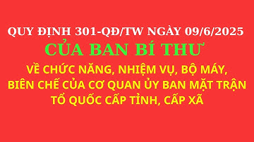 Tổ chức bộ máy, biên chế, chức năng, nhiệm vụ của cơ quan Ủy ban MTTQ cấp tỉnh, cấp xã mới