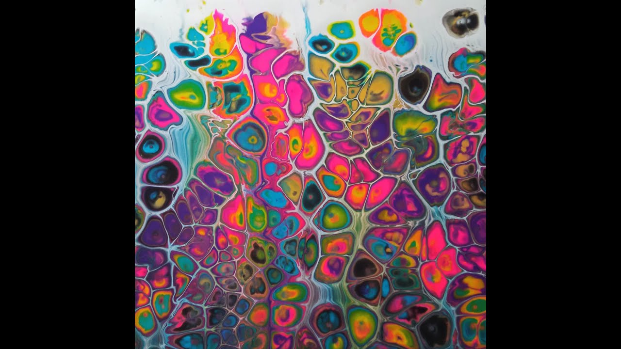 Swipe X Multicolor Cells - Acrylic Pouring 5 - YouTube