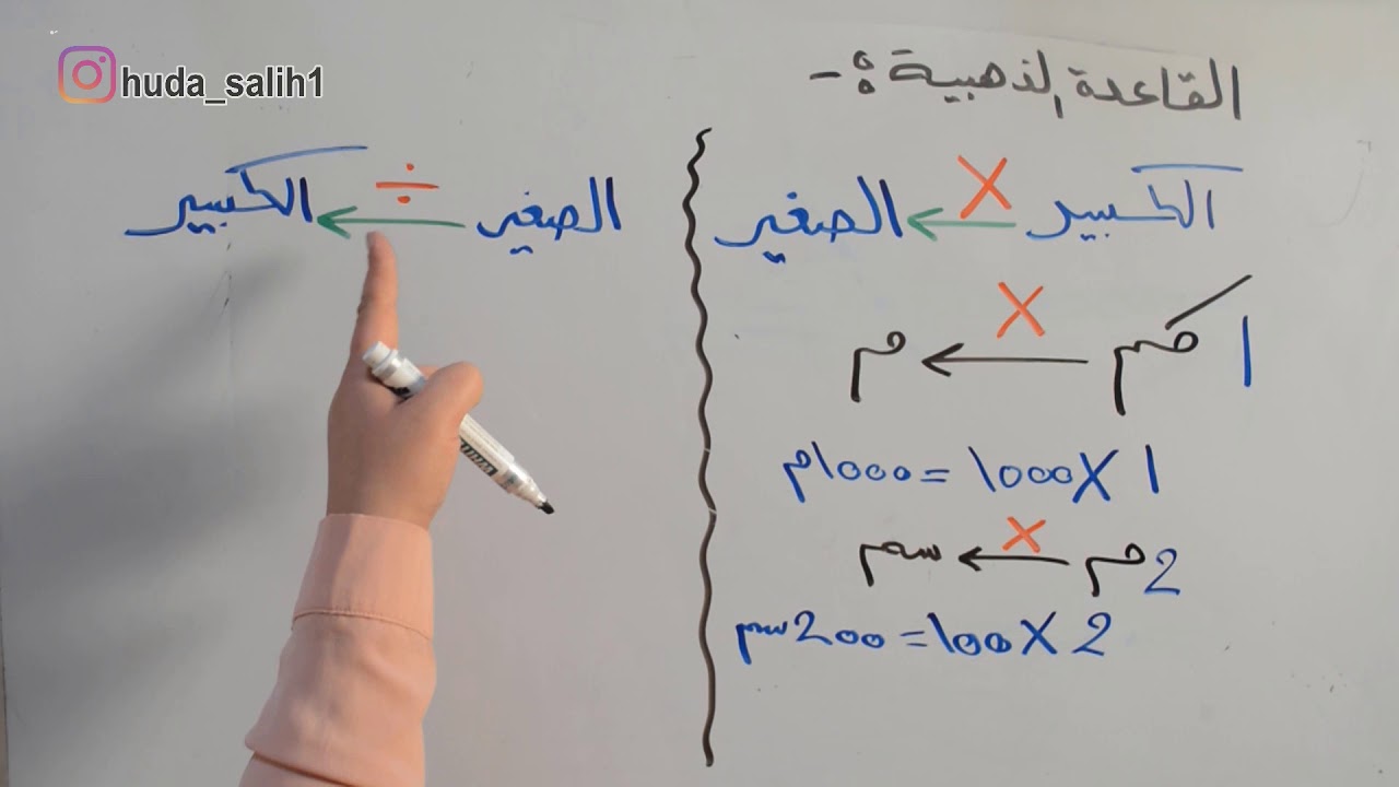 اسهل حيلة لتحويل الوحدات من الكبير الى الصغير .. ومن الصغير الى الكبير