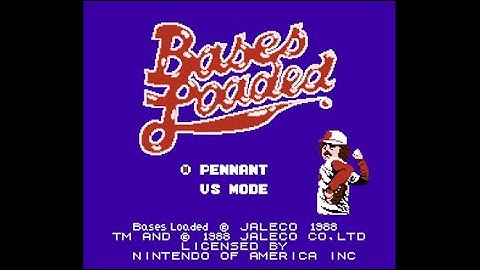 Bases Loaded - Nintendo Entertainment System - Intro & Title Screen