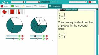 Fraction Models - Model Equivalent fractions