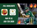 Pakistan vs Sri Lanka 3rd T20 Highlights 2026 | Pak vs SL