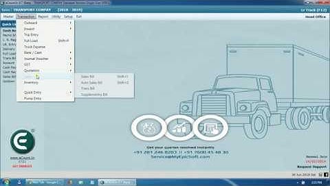 Create Invoice in eCount Transport Software