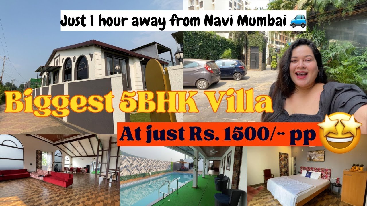 BIGGEST 5BHK VILLA STAY AT JUST RS. 1500/ PP NEAR MUMBAI ⛱️ STAYCATION