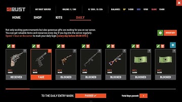 Enhance your Rust experience with DailyRewards - a new daily rewards plugin RUST!