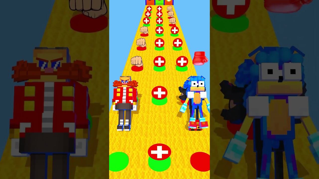 New Punch Run Sonic Vs Shadow and Knuckles Challenge