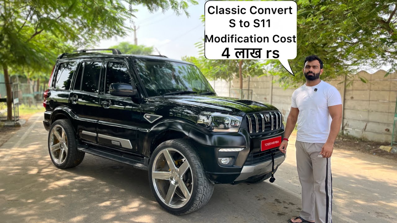 24 inch Alloys On Scorpio 🔥||Ownership Review of Converted Scorpio Classic S to S11 || 