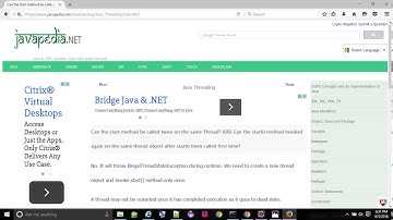 Can the start method be called twice on the same Thread? - javapedia.net