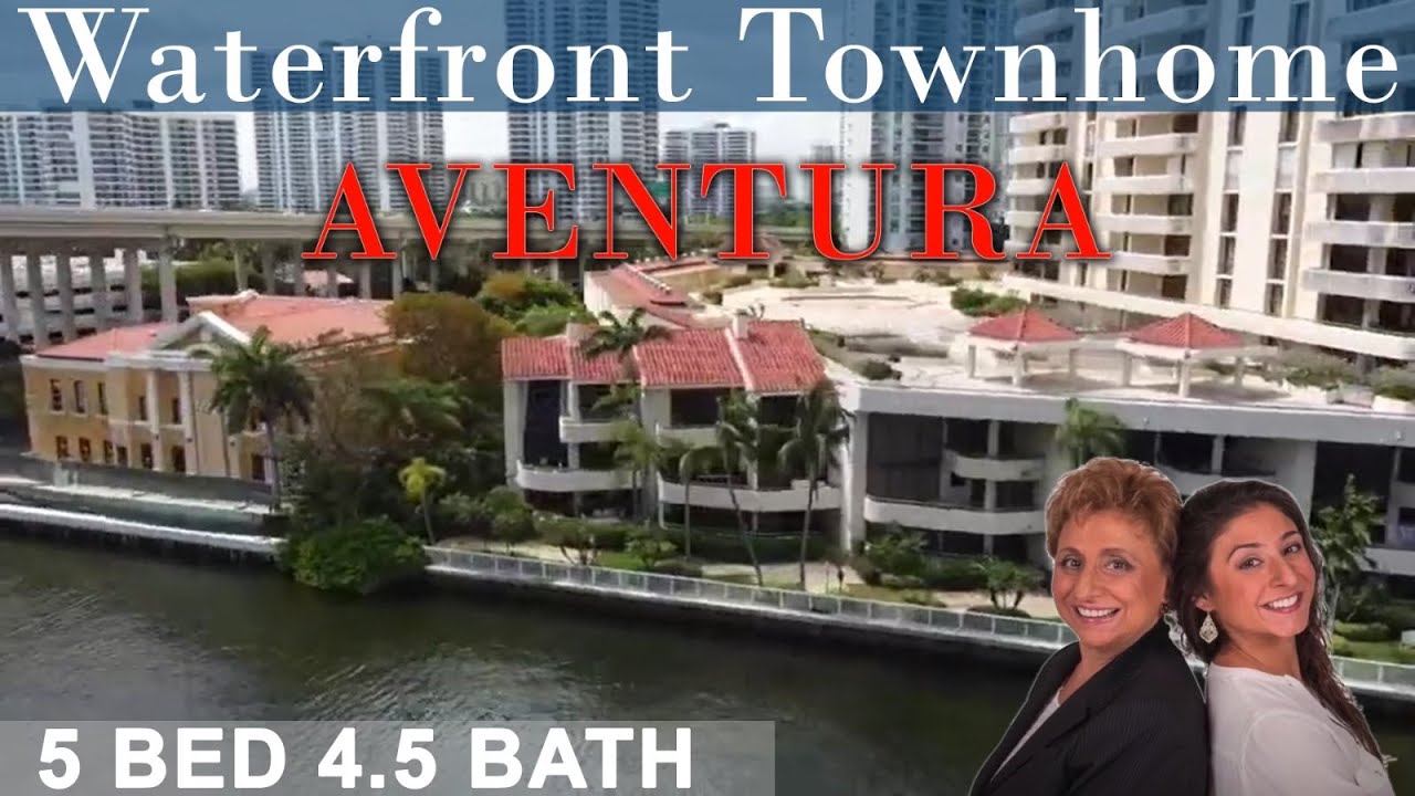 🛳️ Aventura Waterfront Townhome For Sale! 4K sq ft 5 BR 5 Bath