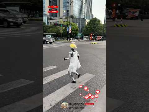 Robot casually crossing the streets #robotics #robot #technology #innovation #china