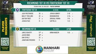 Richmond 1st XI v Footscray 1st XI screenshot 2