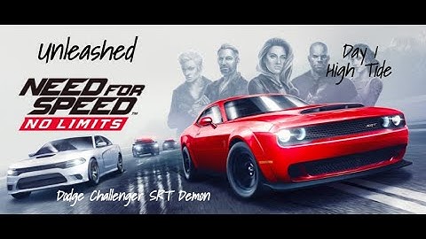 NFS No Limits Unleashed Dodge Challenger SRT Demon - Day 1 (High Tide)