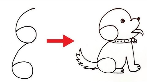How to Draw a Cute Dog from Number 66 🐶 | Easy Drawing Tutorial for Kids & Beginners