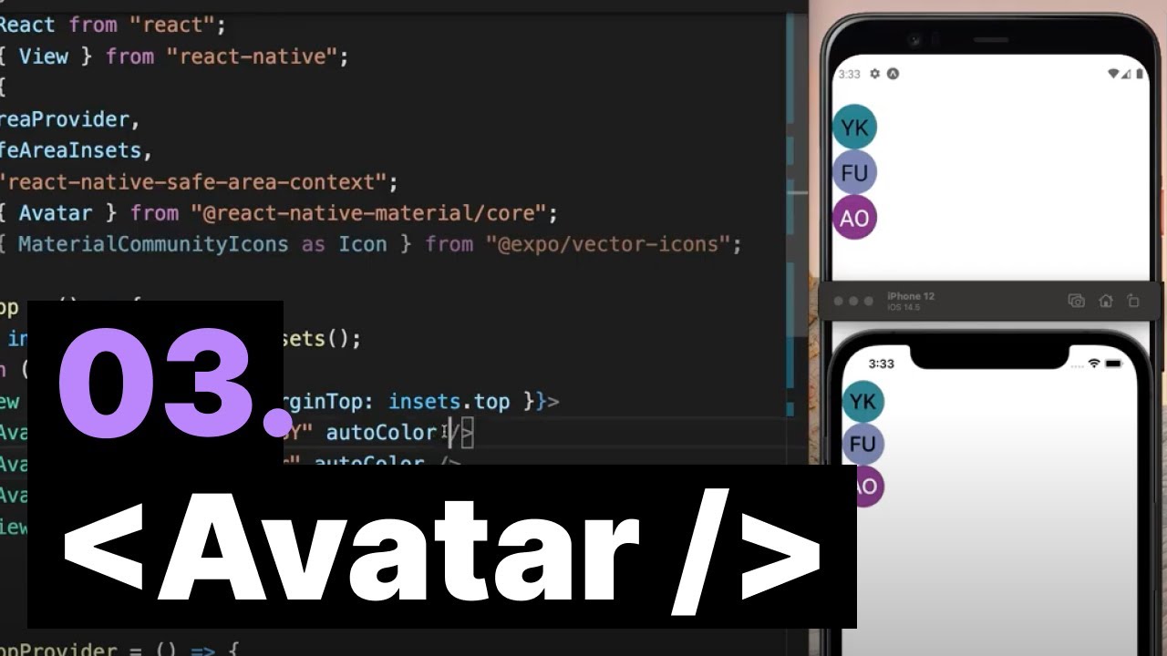 React Native Material | 03. Avatar - YouTube