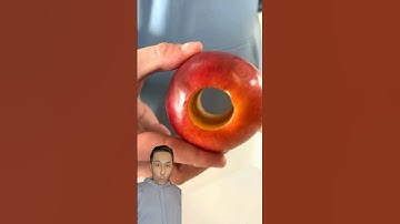 When ingenuity failed… and so did the apple 🍏😆 #apple #lifehacks #challenge #syhacks #funny