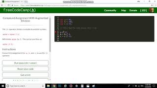 Compound Assignment With Augmented Division free code camp Dani