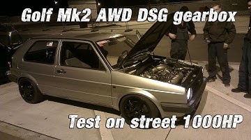 16Vampir Golf Mk2 AWD DSG Test on street 4,5bar boost 2012