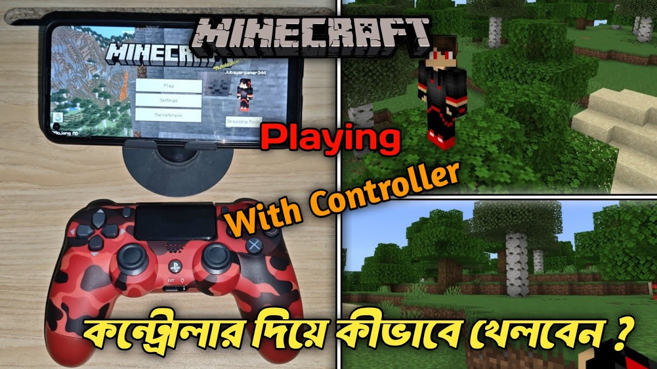 How to play Minecraft on android with PS4 dualshock 4 controller . Bangla tutorial