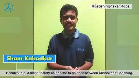 Sham Kakodkar Scored 96.2% in CBSE Class X Board Exam 2020 | Aakash Institute