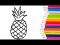 How to draw a pineapple? Ananasni qanday chizish mumkin