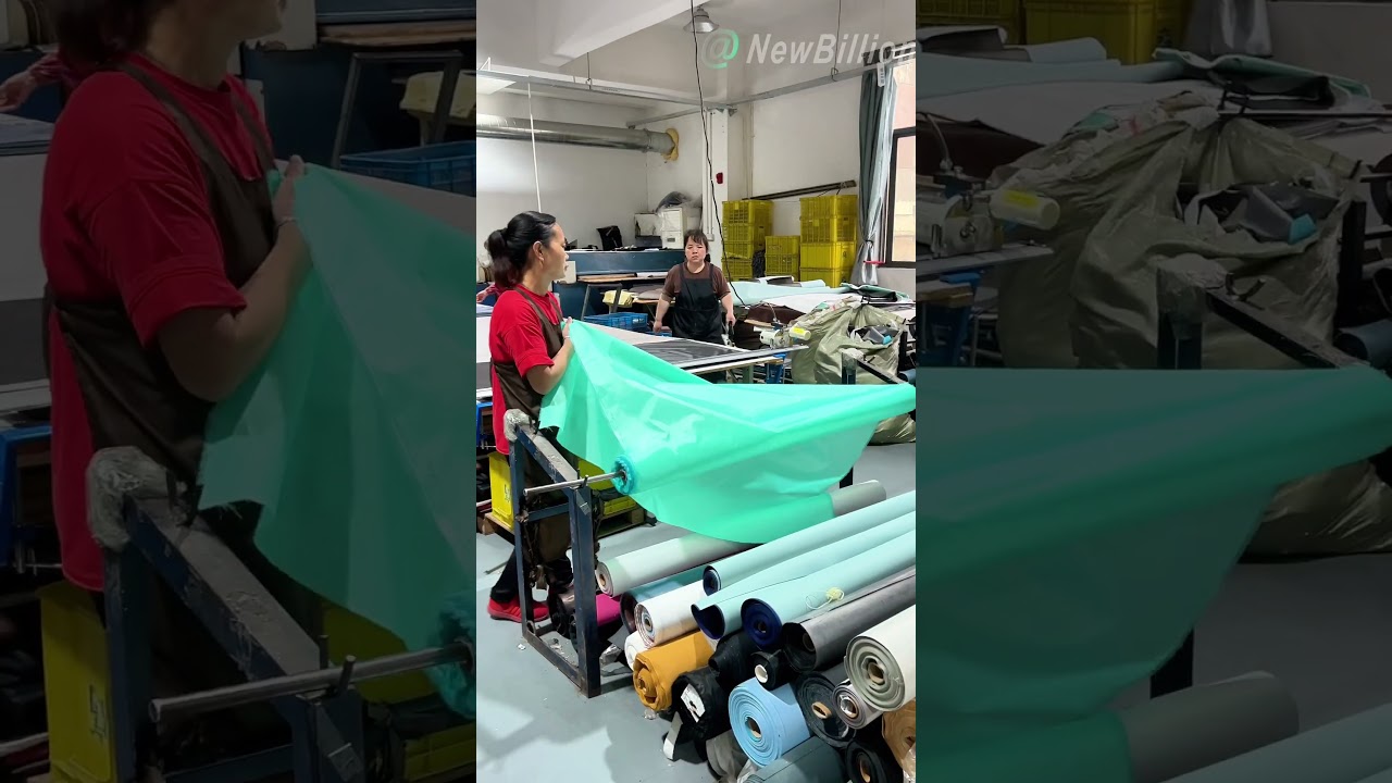 Cutting Fabric and Leather: Unveiling the Factory's Crafted Transformations!