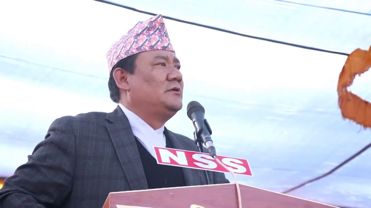 Resham Lama, RPP (Democratic) Leader addressing Prachanda's Election Program