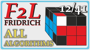 Fridrich Method F2L 12/41 Speedcubing Algorithm Rubik