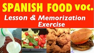 Spanish Food Vocabulary-Learn Spanish food words-Food in Spanish