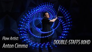 LED Double Staff tech spinning and flow / 80HD Demo