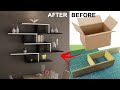 Diy wall shelf decor  cardboard wall shelf decorating ideas