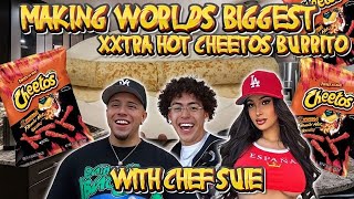 WORLDS BIGGEST HOT CHEETOS BURRITO !!