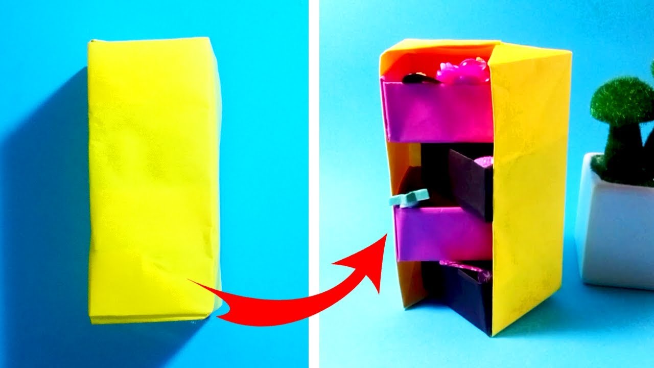 DIY Origami Organizer Cute Paper Craft Idea - YouTube