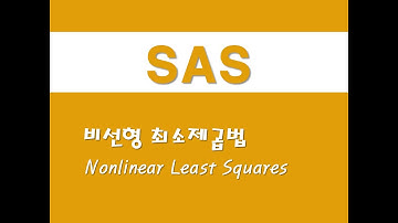 SAS를 활용한 회귀분석 - (60) 비선형 최소제곱법(NLS)(Nonlinear Least Squares)