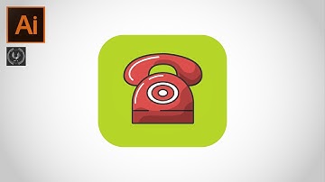 Adobe illustrator CC Tutorial - How to make a Telephone Icon Design