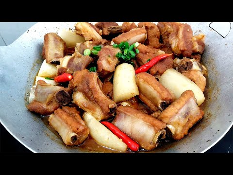 Video Cách nấu món Sườn Heo kho Củ Cải trắng cho bữa cơm... - youtube