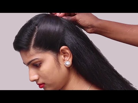 trendy-hairstyles-for-wedding-party-function-/-easy-hairstyles-/-hairstyle-with-trick