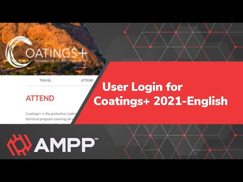 User Login for Coatings+ 2021-English
