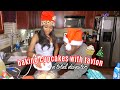 baking cupcakes with tavion 🧁🎄*disaster*