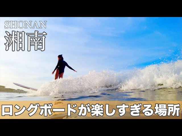 朝の湘南】沖からブレイクするメローな波でまったりロングボードタイム