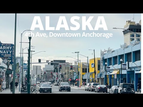 【4K】Alaska Walking Tour - 4th Ave, Downtown Anchorage Alaska, USA🇺🇸