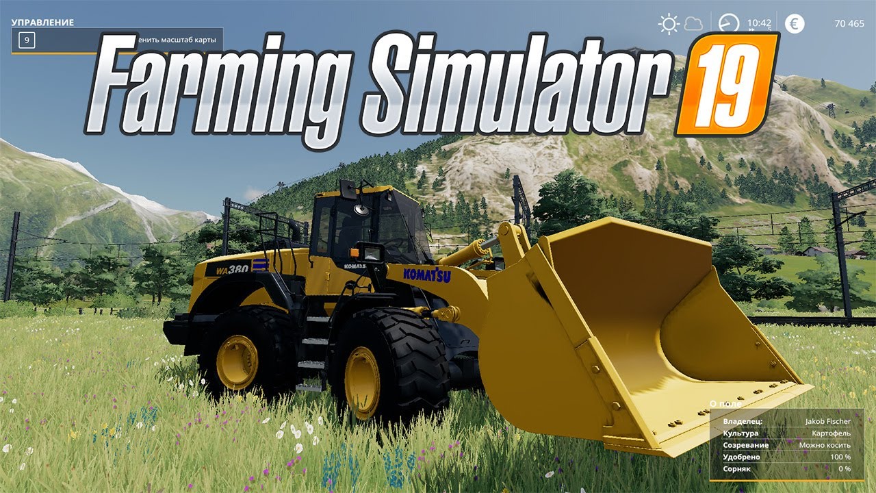 💥МОД на ПОГРУЧИК Komatsu Wa380 для Farming Simulator 2019