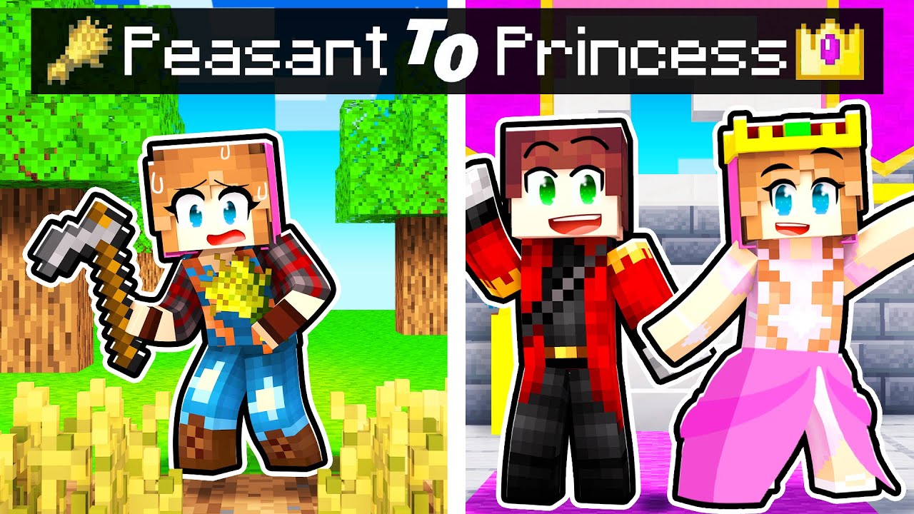 PEASANT To PRINCESS Story In Minecraft!