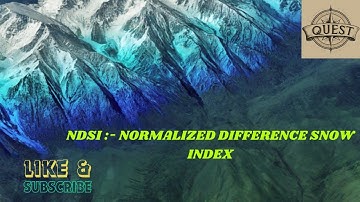 NDSI  Normalized Difference Snow Index NDSI