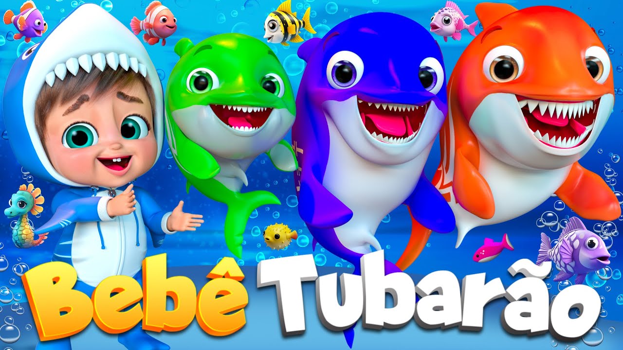 Pulando com Bebê Tubarão @SuperLucaPortugues 