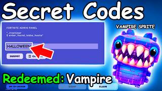 NEW HALLOWEEN ADMIN PANEL CODES EARLY in FORTNITE SEASON 4 SPRITE CODES! (New Secret Codes)