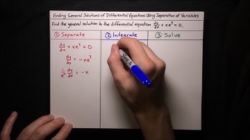 Finding General Solutions of Differential Equations Using Separation of Variables
