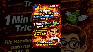 👉 Class 26 : Python ka open() function simple nahi hai… hidden logic hai 🤯